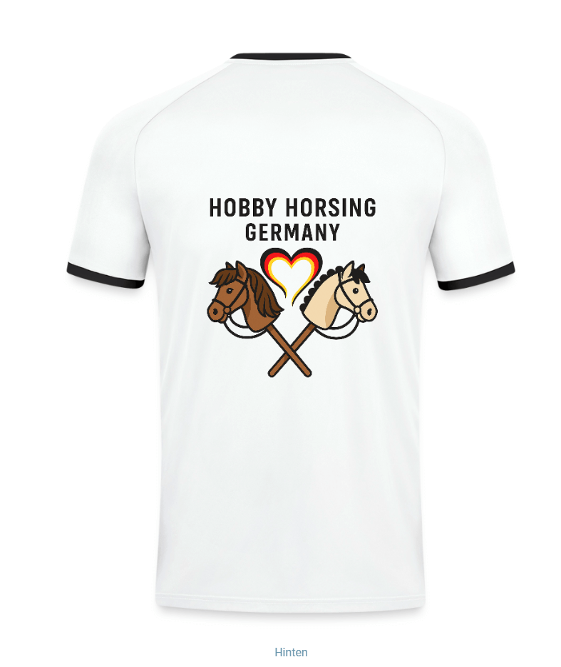 Hobby Horse Trikot mit Seitensatz in Kontrast - hinten -