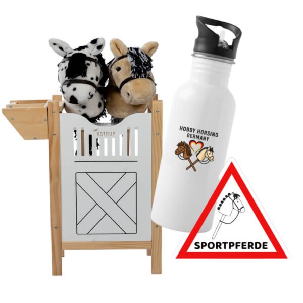 Hoofly lot d'Obstacles Hobby Horse – 2 Obstacles verticaux & 1 cavaletti/Accessoires Hobby Horsing Enfants/Obstacles à Sauter & entraînement/Parcours Cheval bâton & Cadeau Enfant