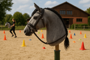 Mehr über den Artikel erfahren Hobby Horsing: Die etwas andere Reitstunde auf dem Erlebnisbauernhof Hartmann in Brakel